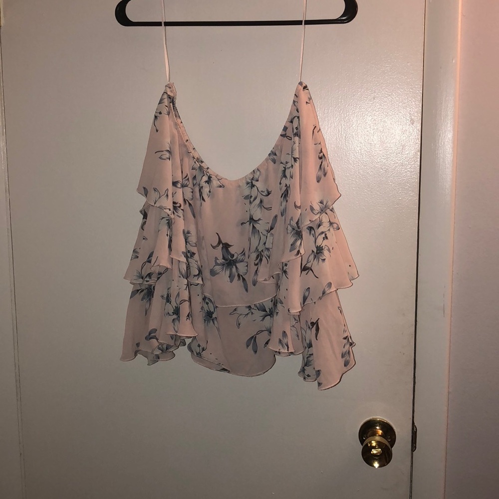 Off the shoulder floral blouse